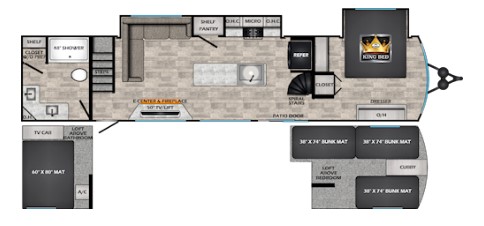 2024 CROSSROADS HAMPTON 390PVL, , floor-plans-day image number 0